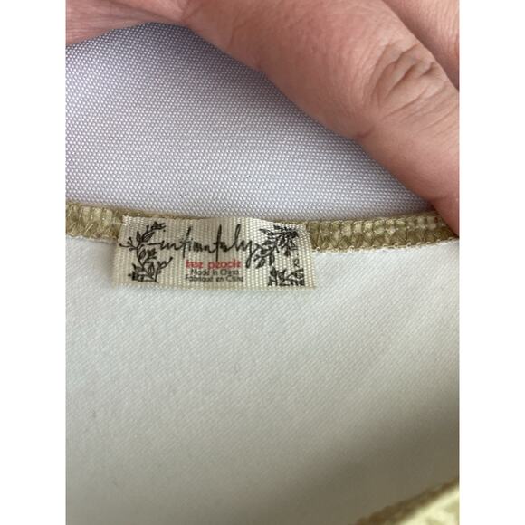 Free People Something Bout You Floral Print Bodysuit In Pale Yellow Tan Size XS - Picture 9 of 14